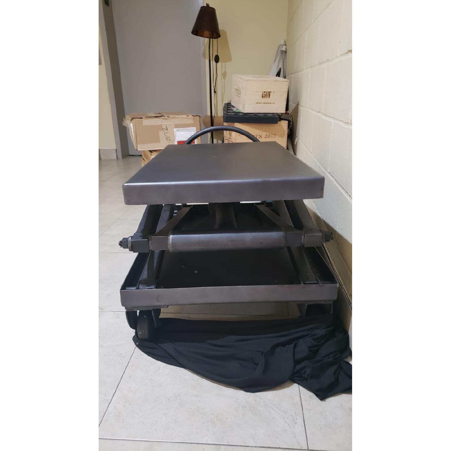 Restoration Hardware Iron Adjustable Coffee Table - image-4