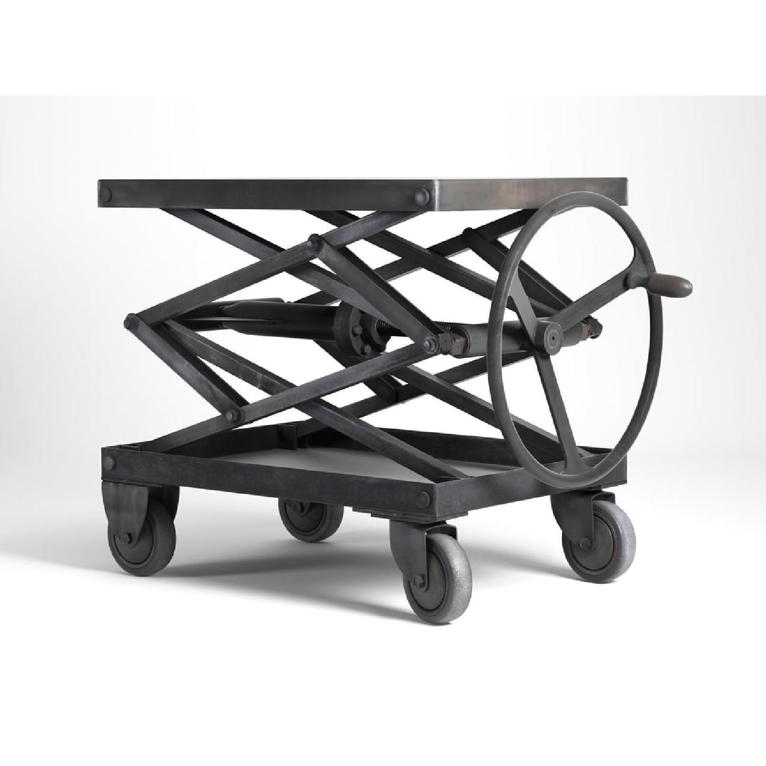 Restoration Hardware Iron Adjustable Coffee Table - image-6