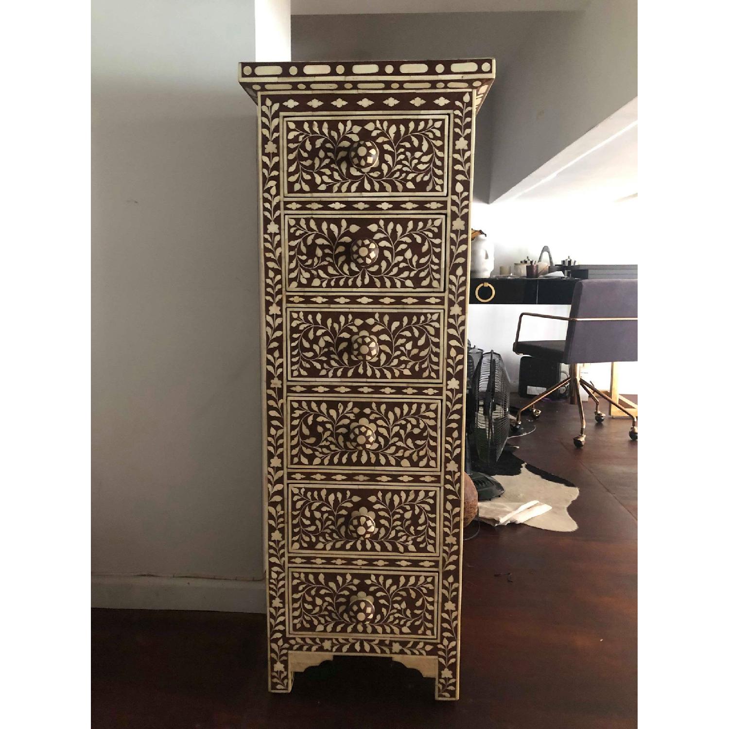 Anthropologie Bone Inlay Lingerie Chest - image-1