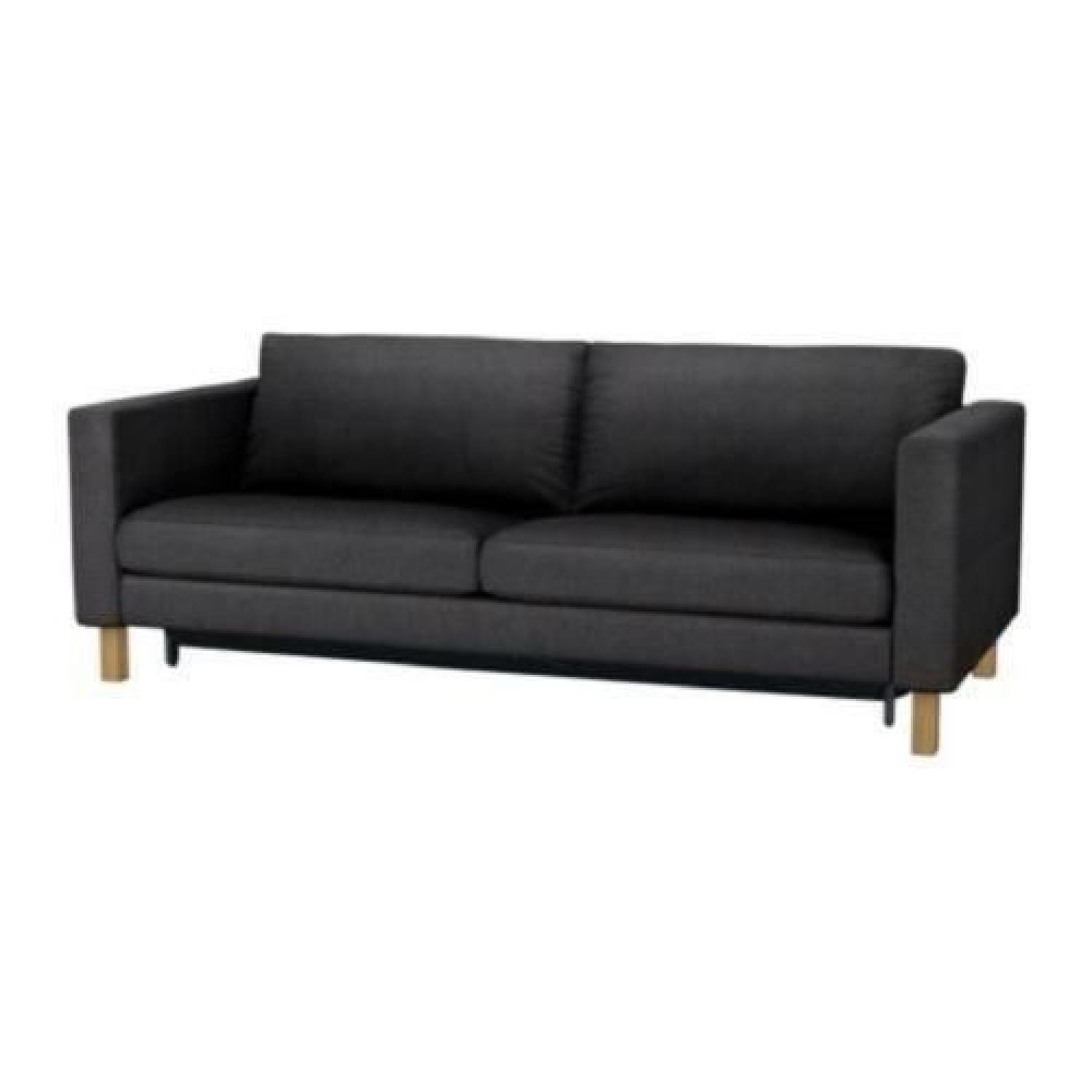 Ikea Karlstad Dark Gray Sleeper Sofa AptDeco