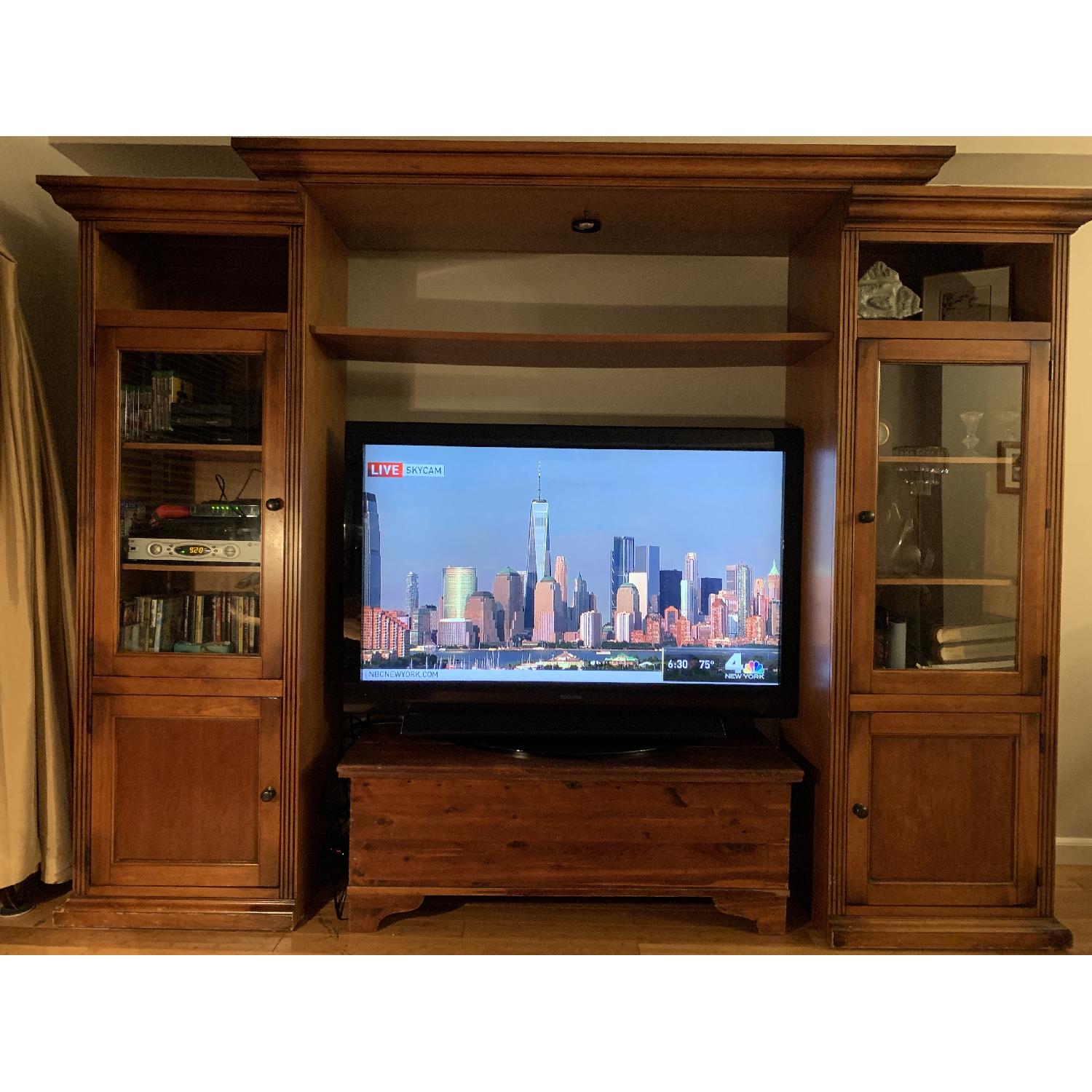 Wood Media Center/Wall Unit - image-1