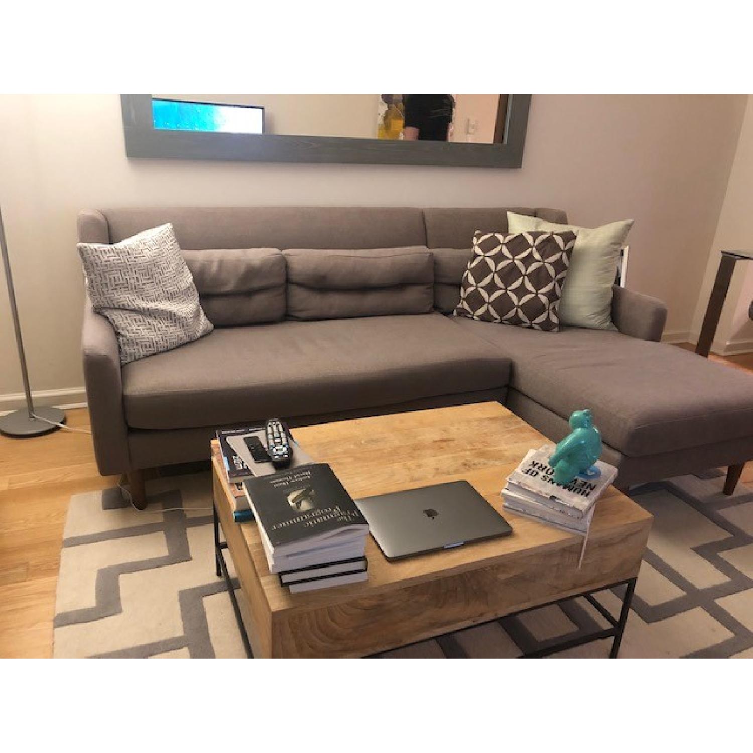 West Elm Chaise Sectional Sectional Sofa - image-1