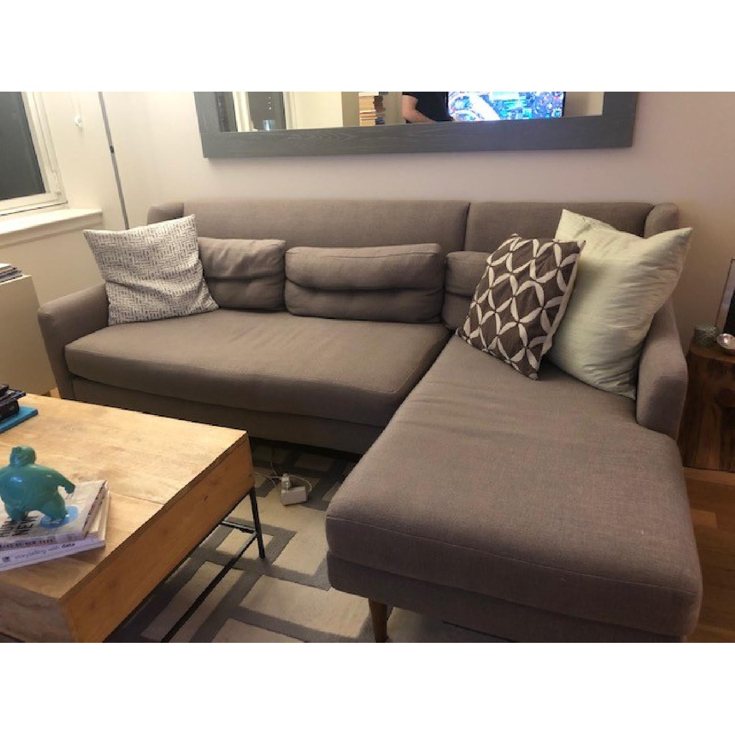West Elm Chaise Sectional Sectional Sofa - image-3