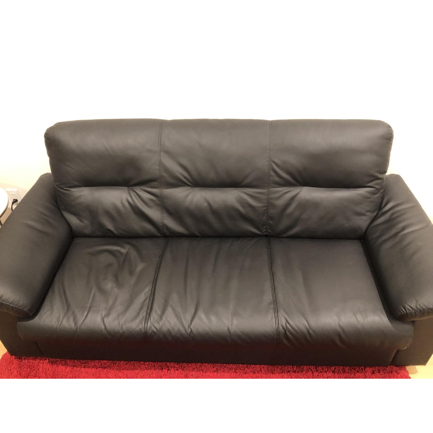 Ikea Knislinge Black 3 Seater Sofa AptDeco
