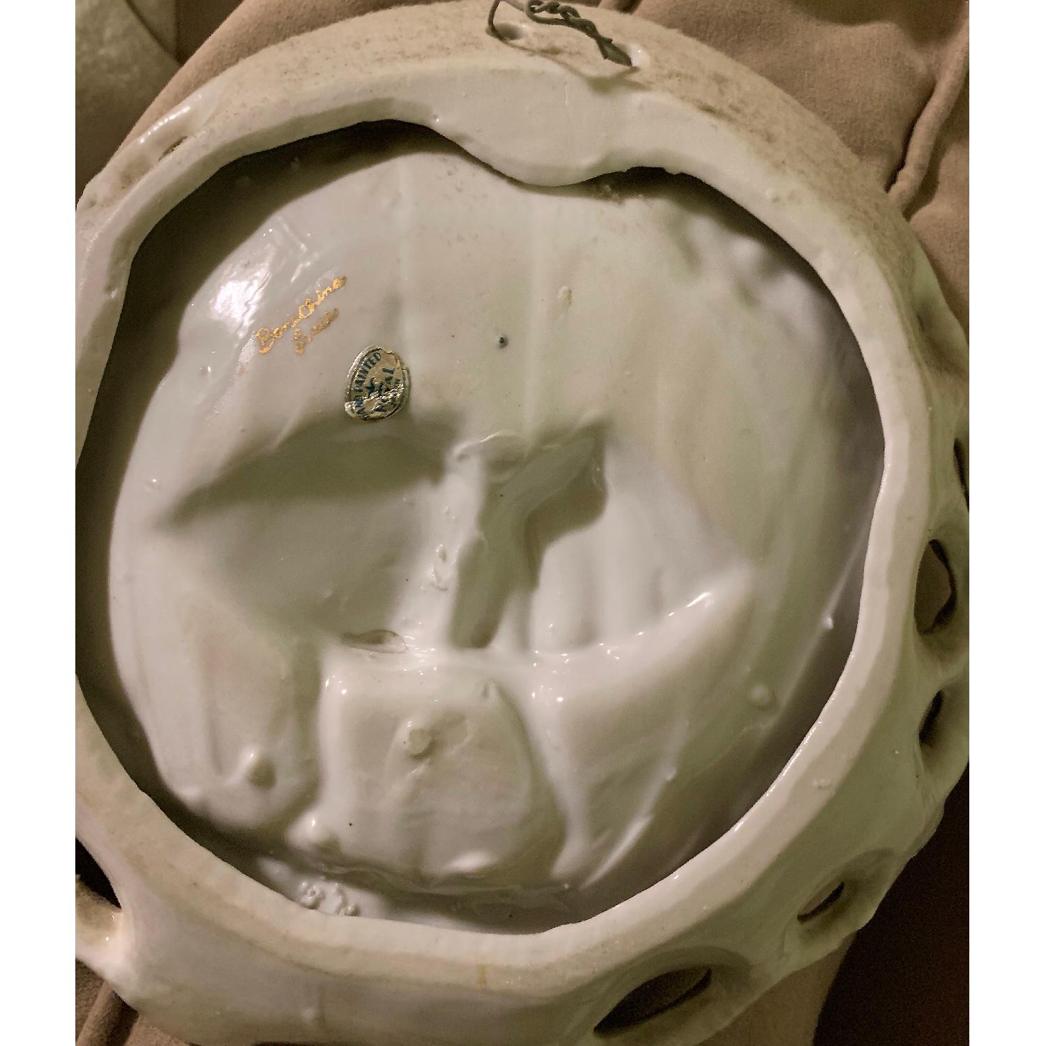 Vintage Bone China Lace Victorian Couple Wall Plates - image-3