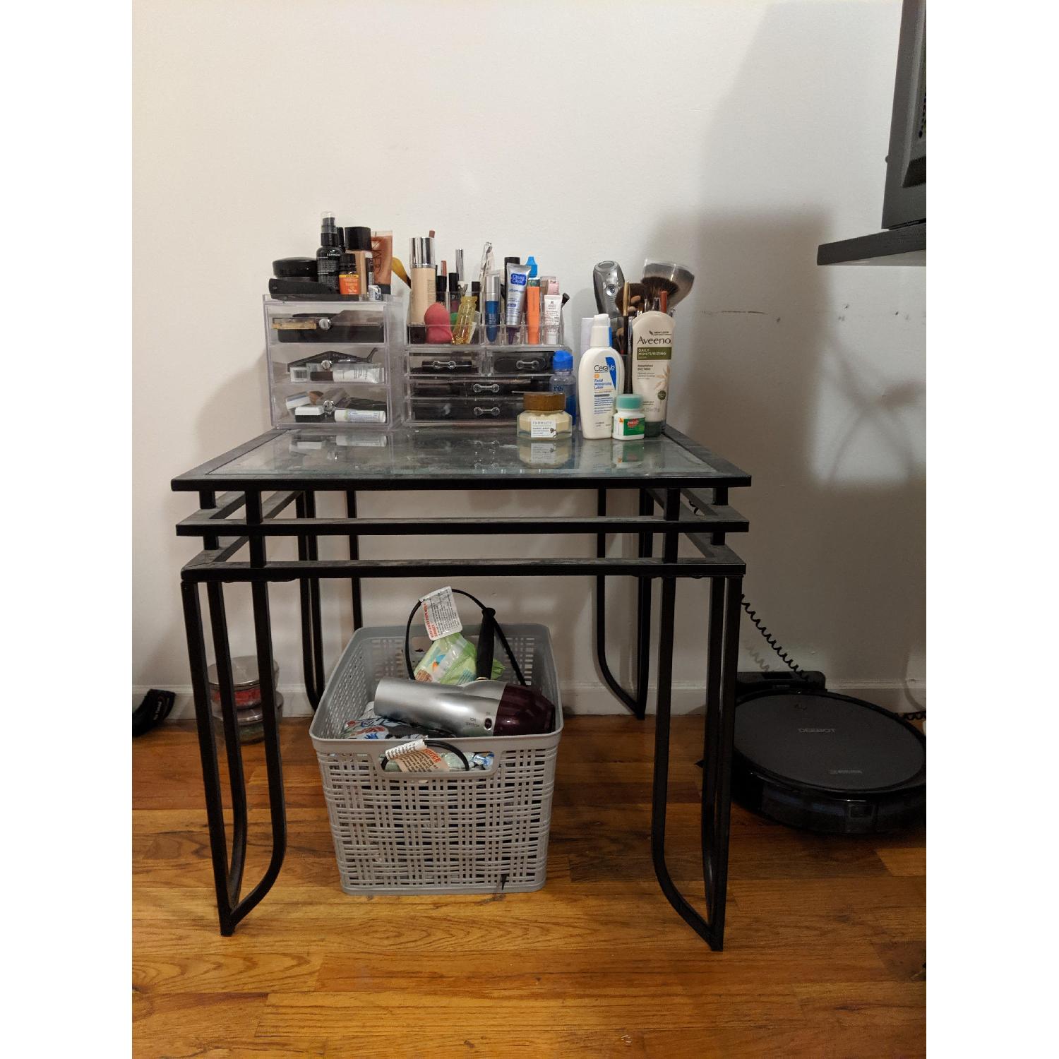 Modern Glass Coffee Table + Matching End Tables - image-2