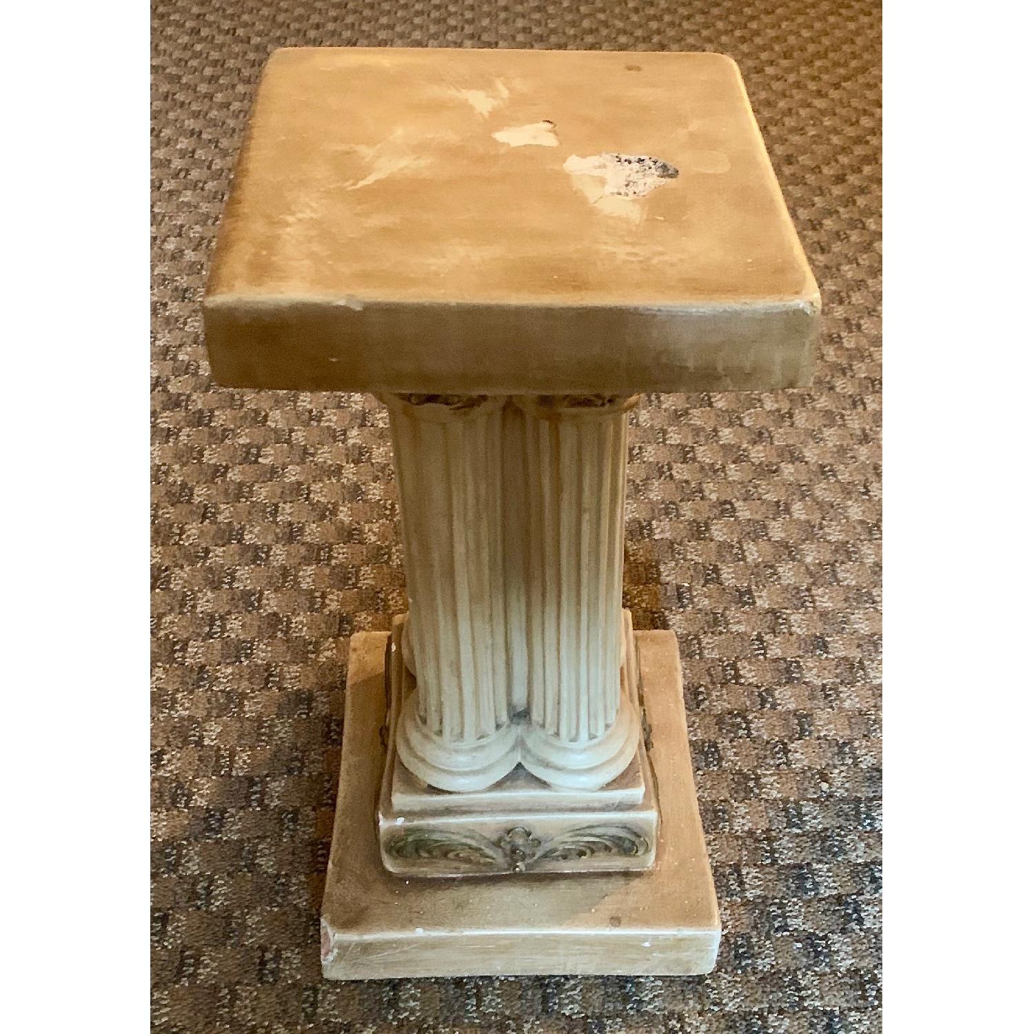 Vintage Faux Stone Hollywood Regency Pedestal - image-2