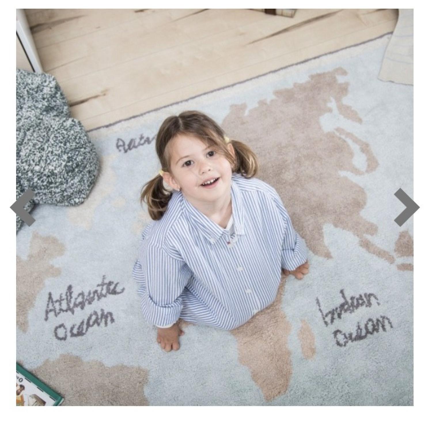 Kids World Map Area Rug - image-2