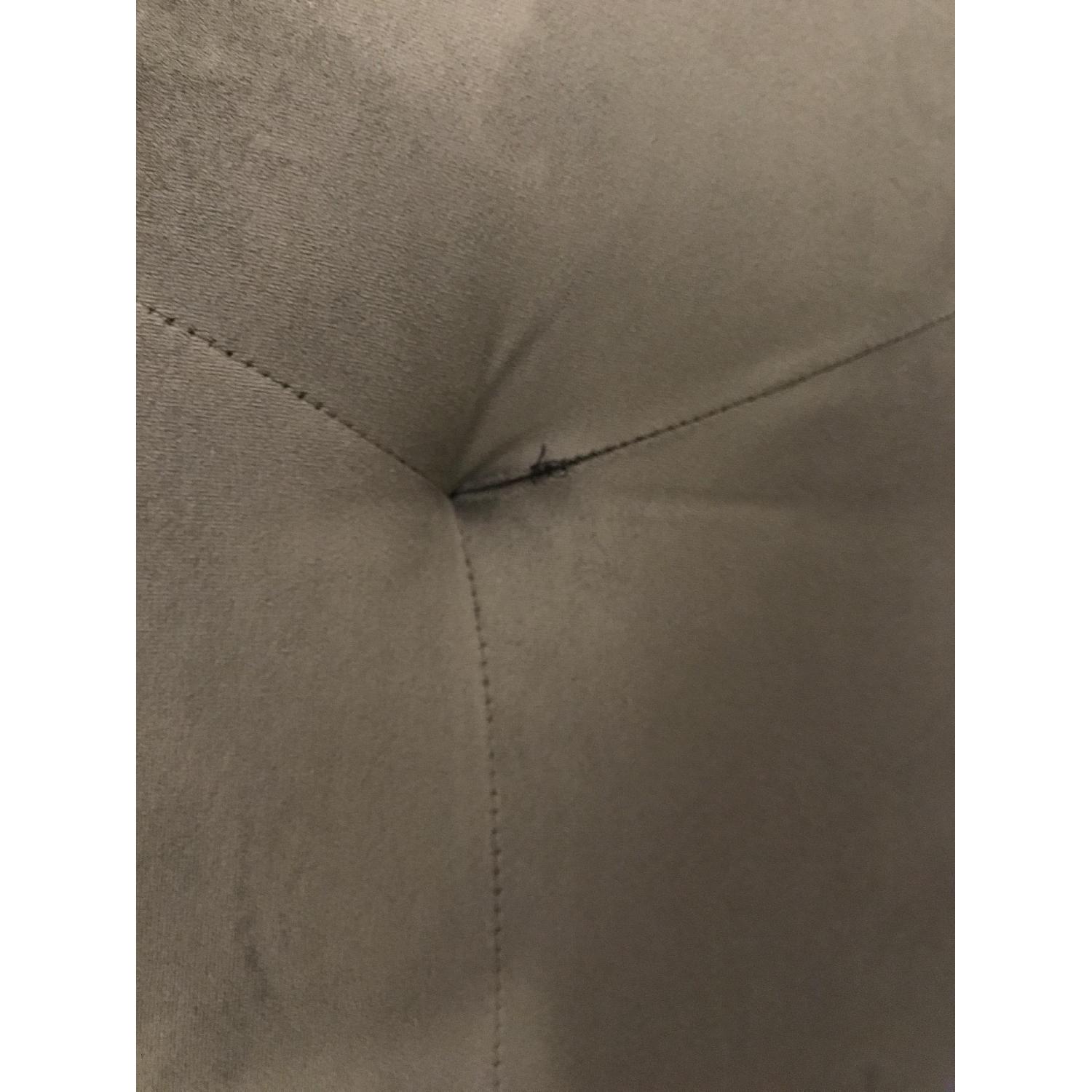 CB2 Grey Velvet Velour Sofa - image-3