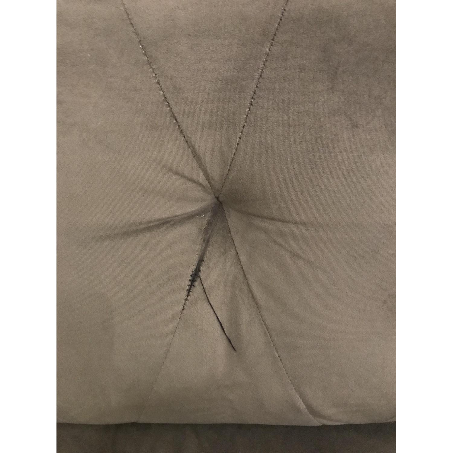 CB2 Grey Velvet Velour Sofa - image-6