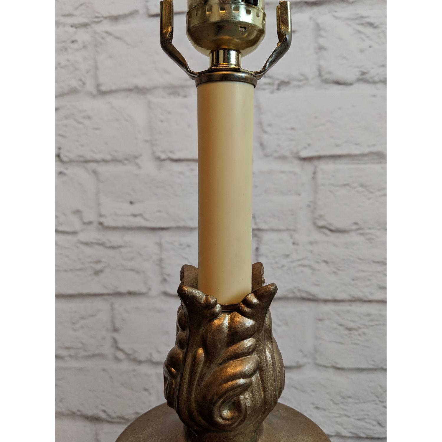 Art Nouveau Style Metal Candlestick Lamps - image-1