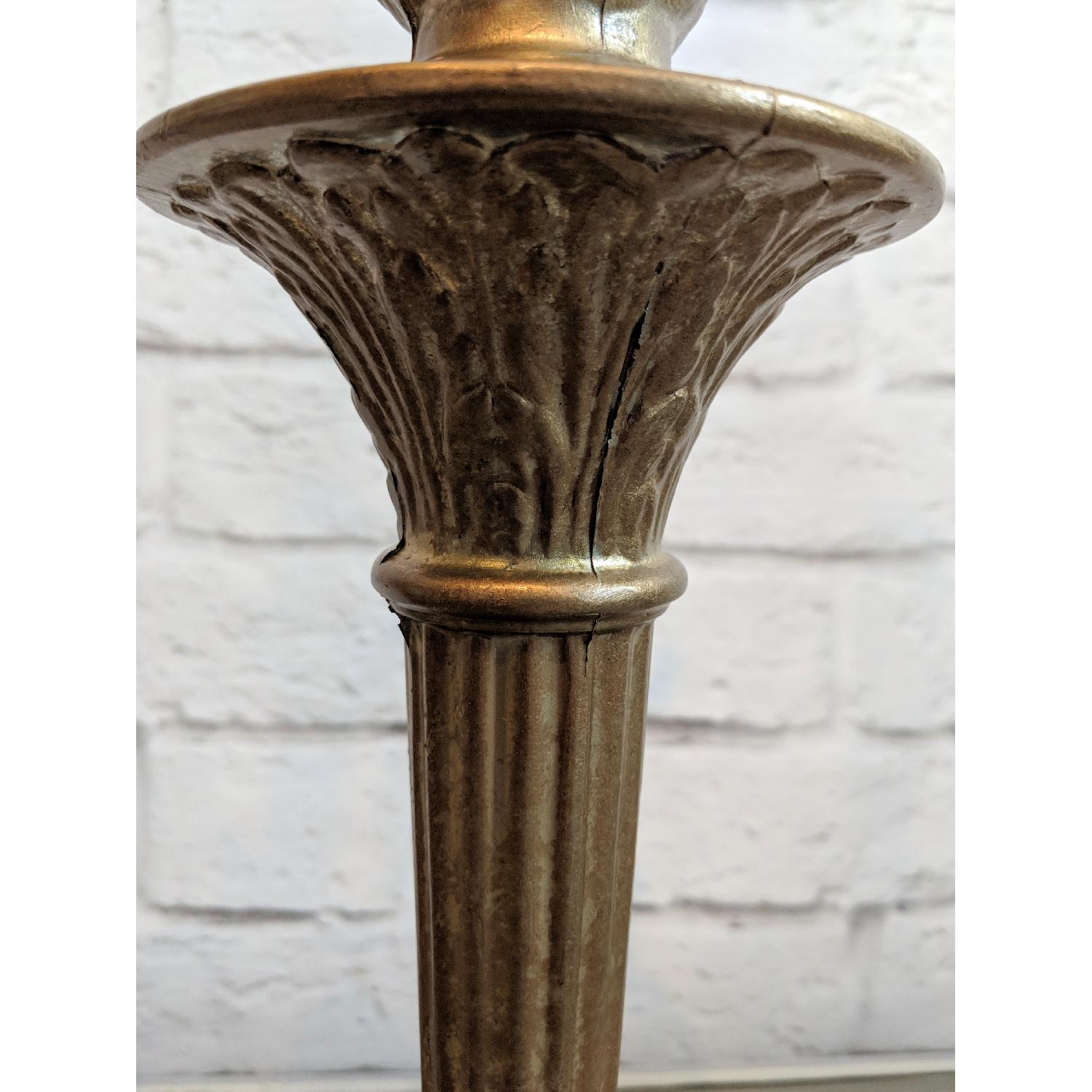 Art Nouveau Style Metal Candlestick Lamps - image-2