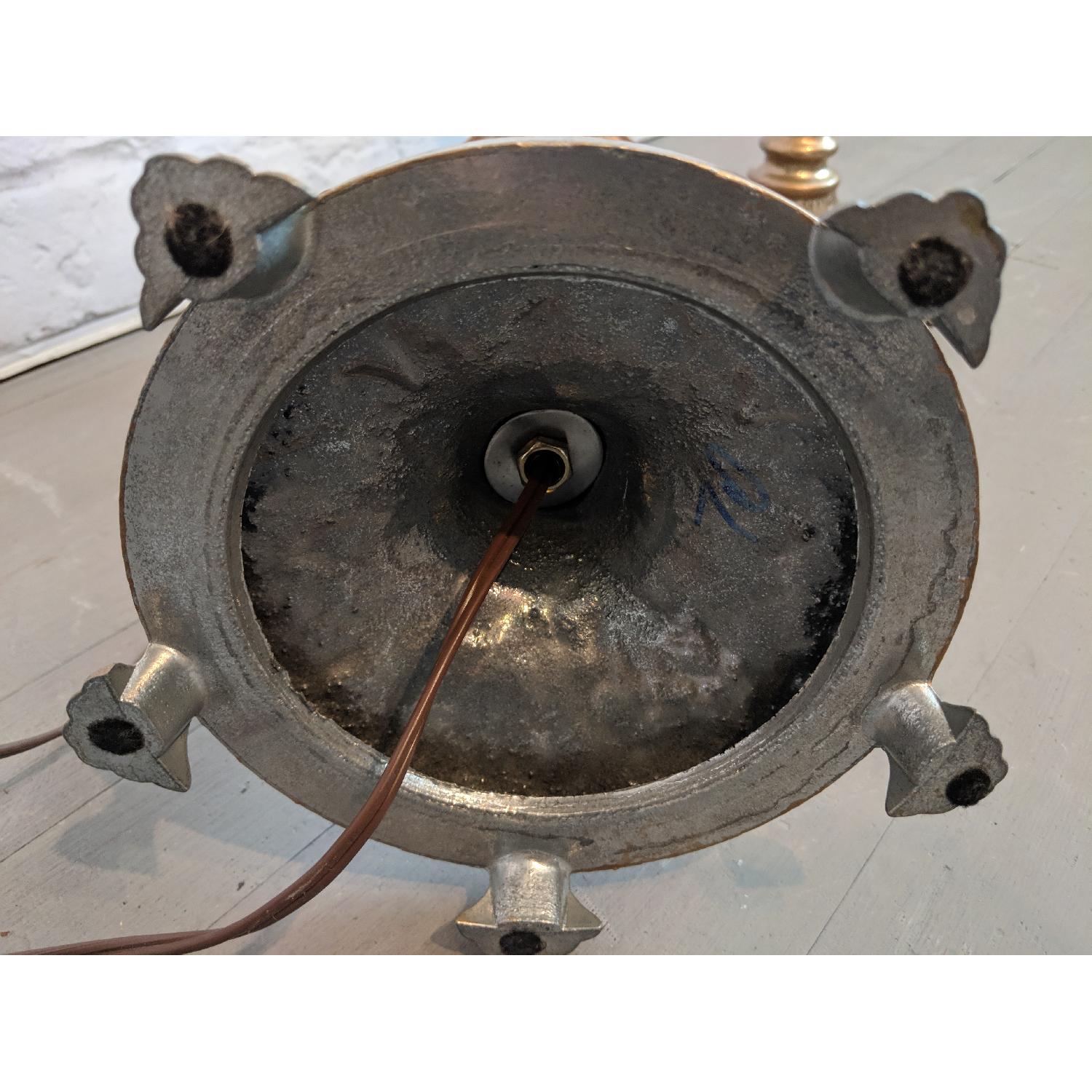 Art Nouveau Style Metal Candlestick Lamps - image-3