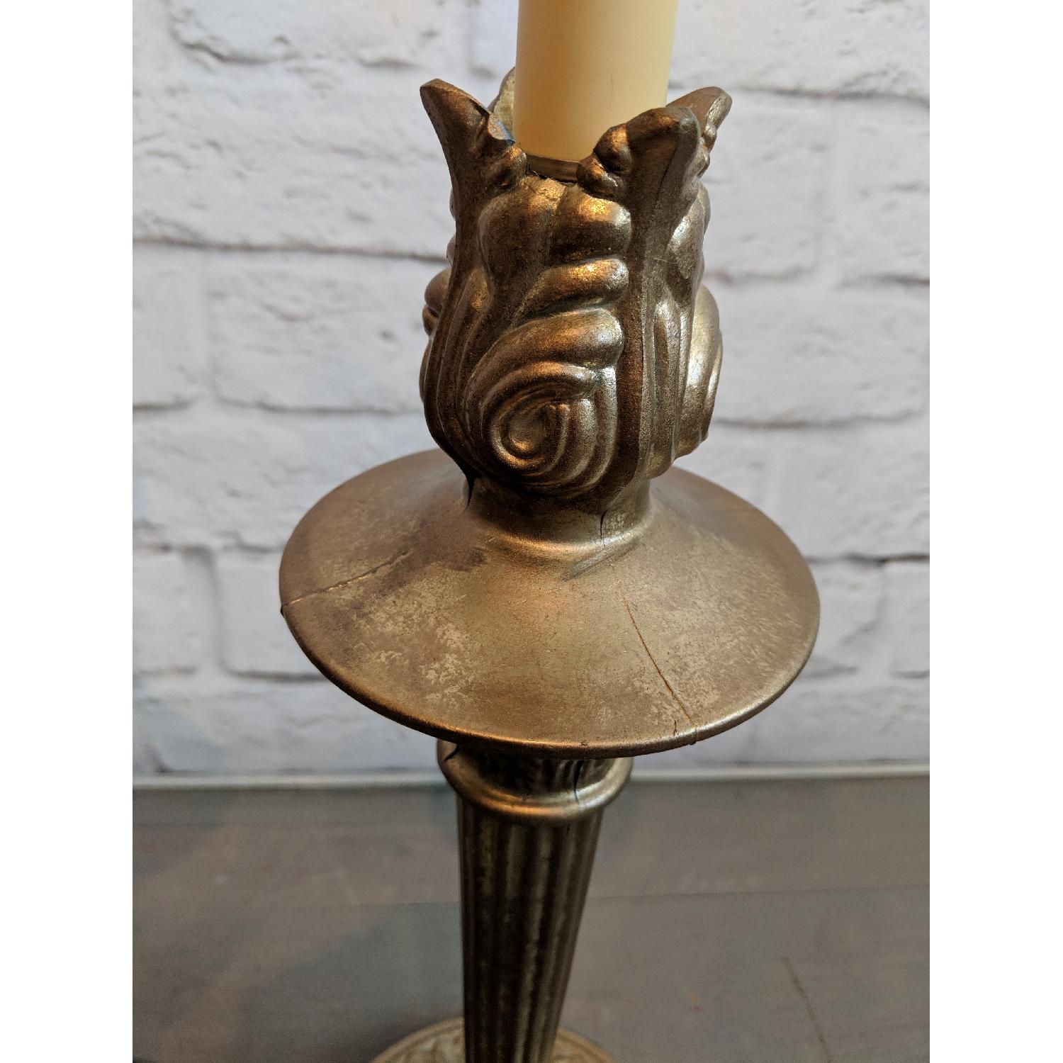Art Nouveau Style Metal Candlestick Lamps - image-11