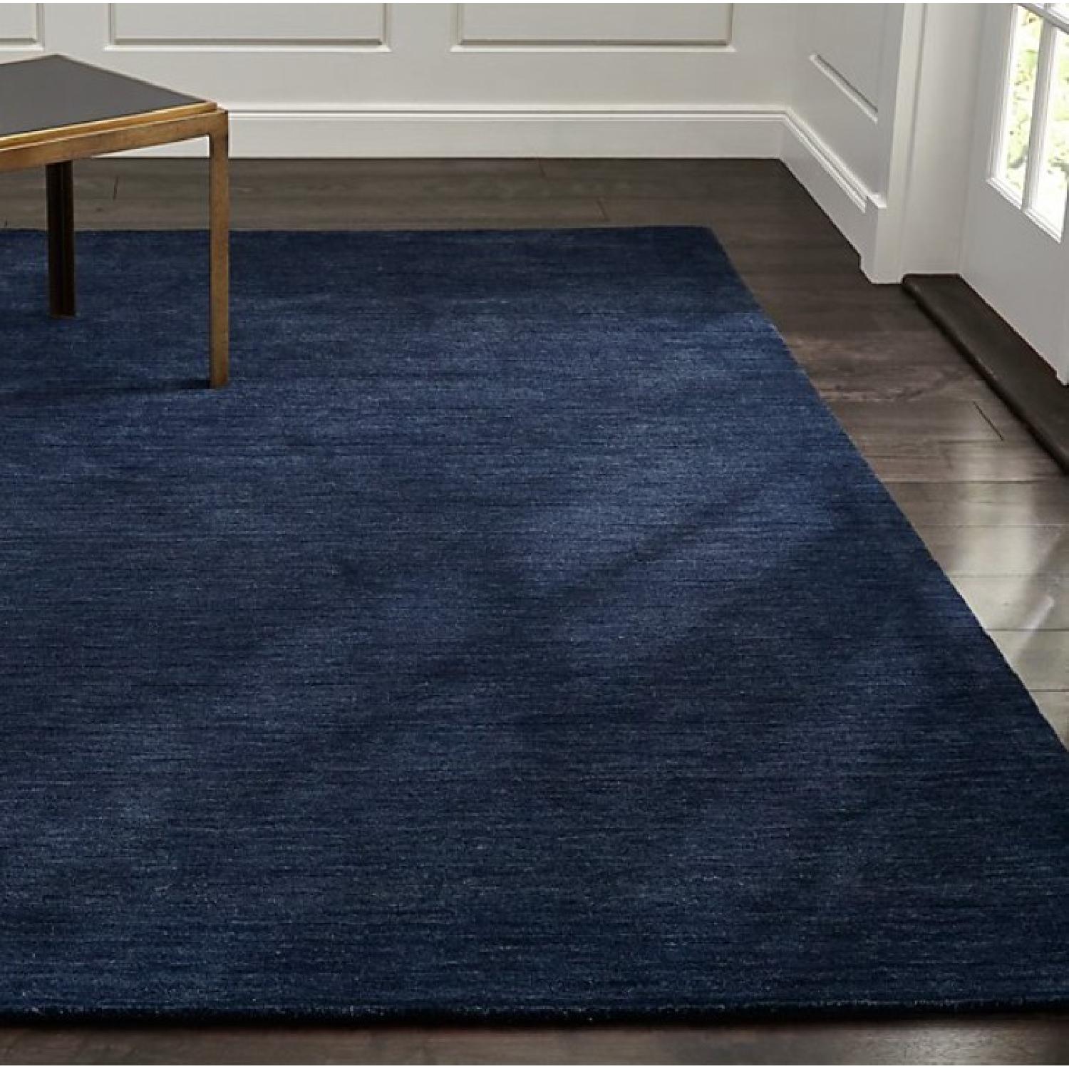 Crate & Barrel Baxter Indigo Wool Rug - image-1