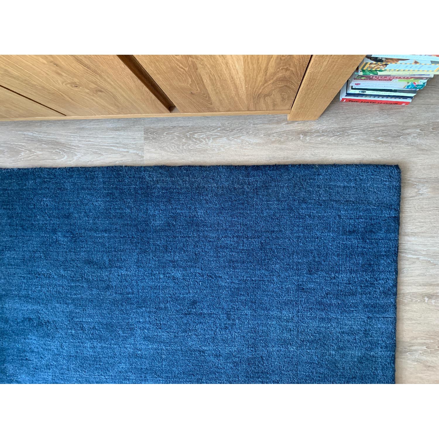 Crate & Barrel Baxter Indigo Wool Rug - image-3