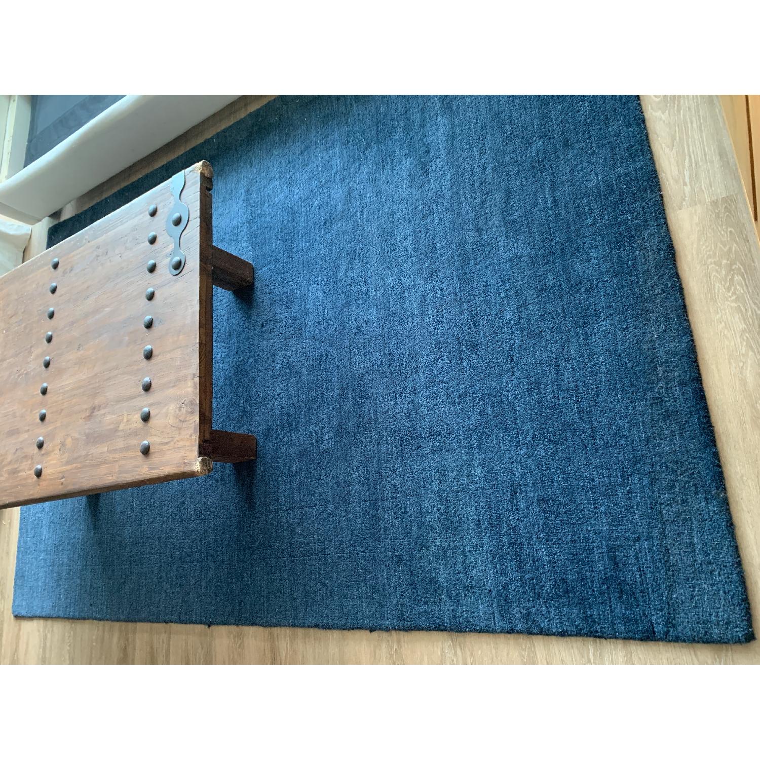 Crate & Barrel Baxter Indigo Wool Rug - image-4