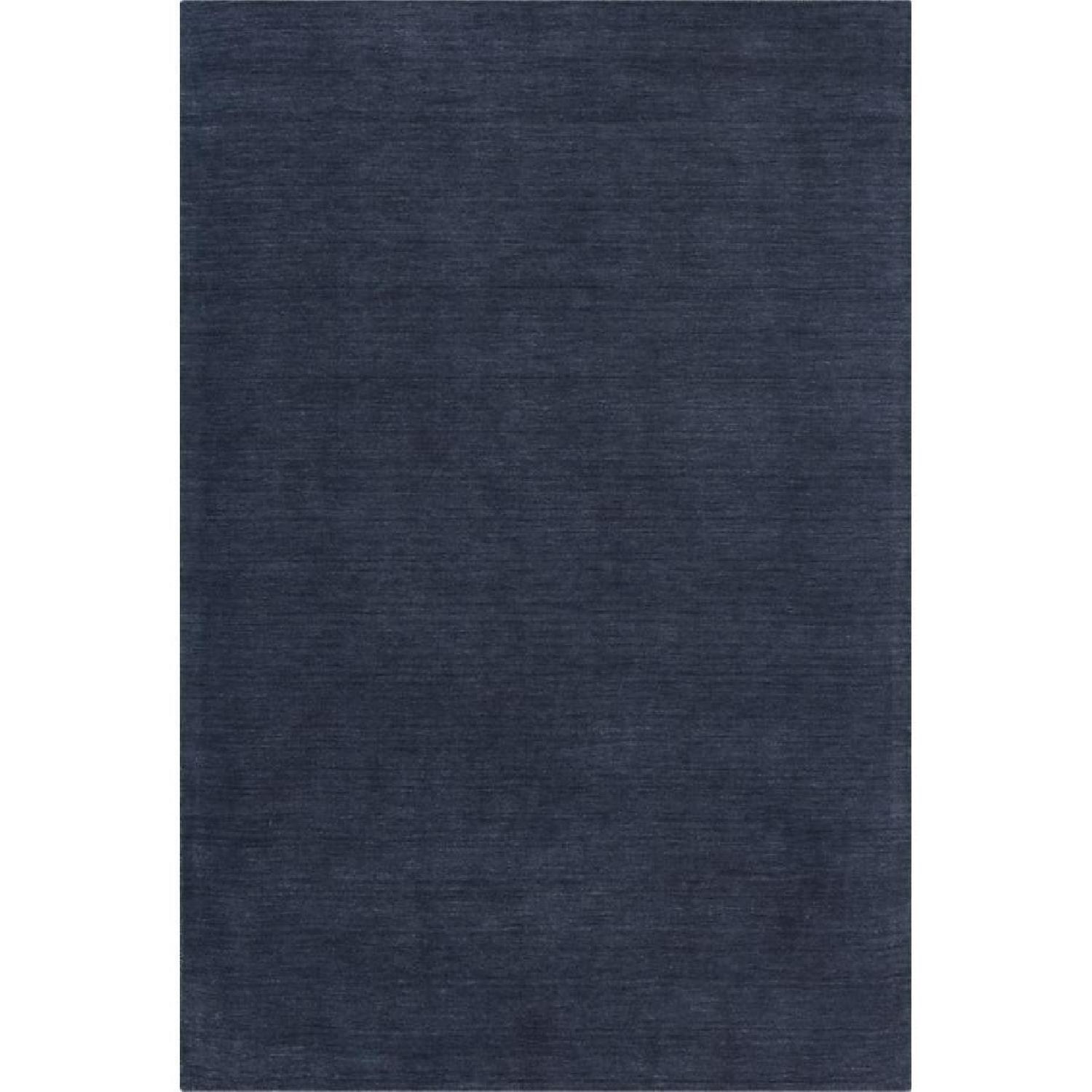 Crate & Barrel Baxter Indigo Wool Rug - image-0