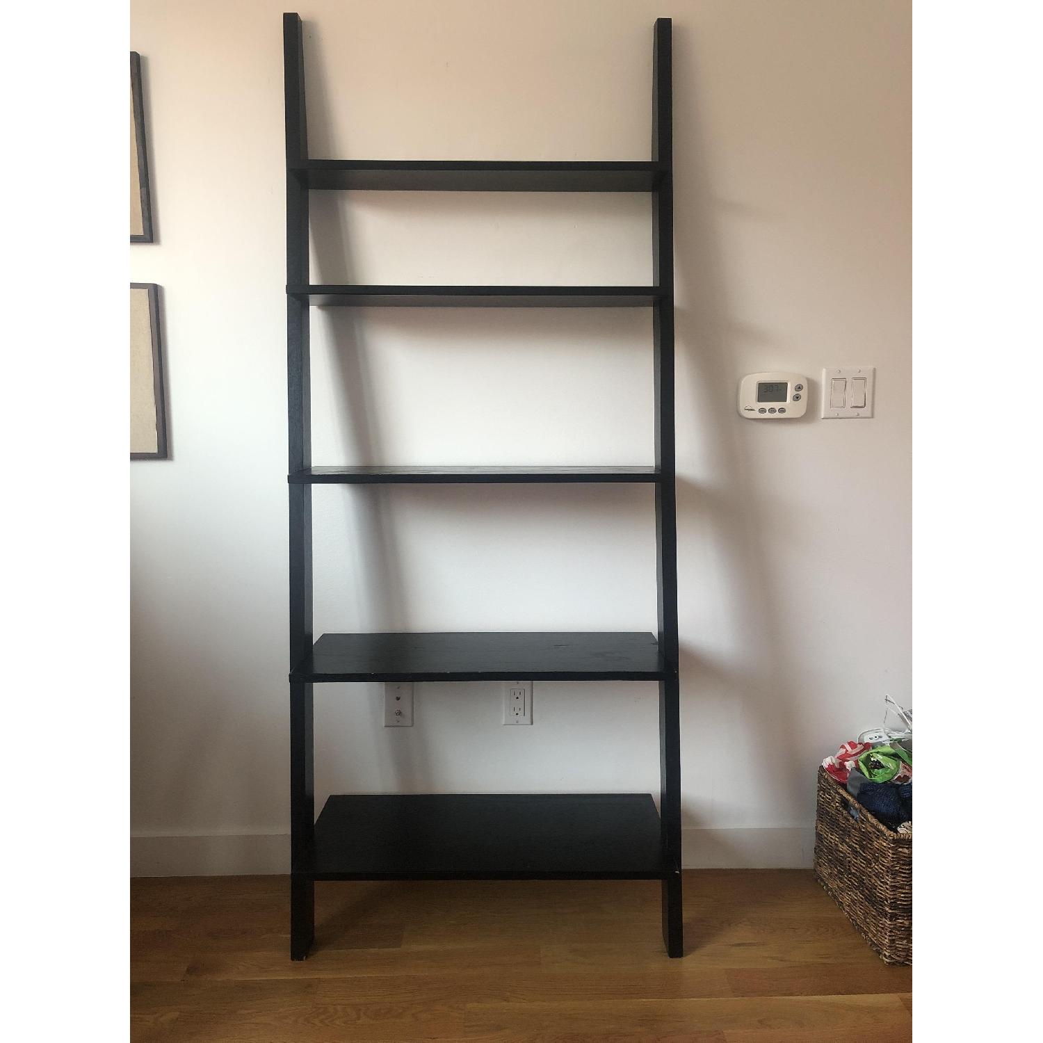 Leaning Ladder Bookshelf in Espresso - image-0