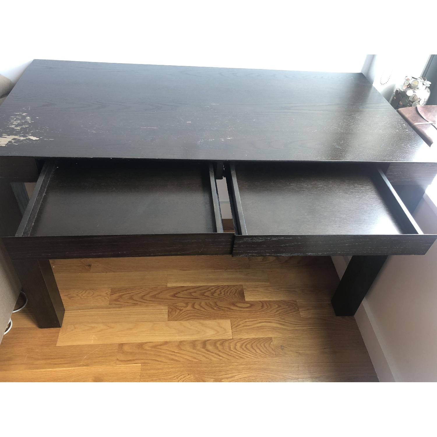 West Elm Parsons Desk In Chocolate Aptdeco