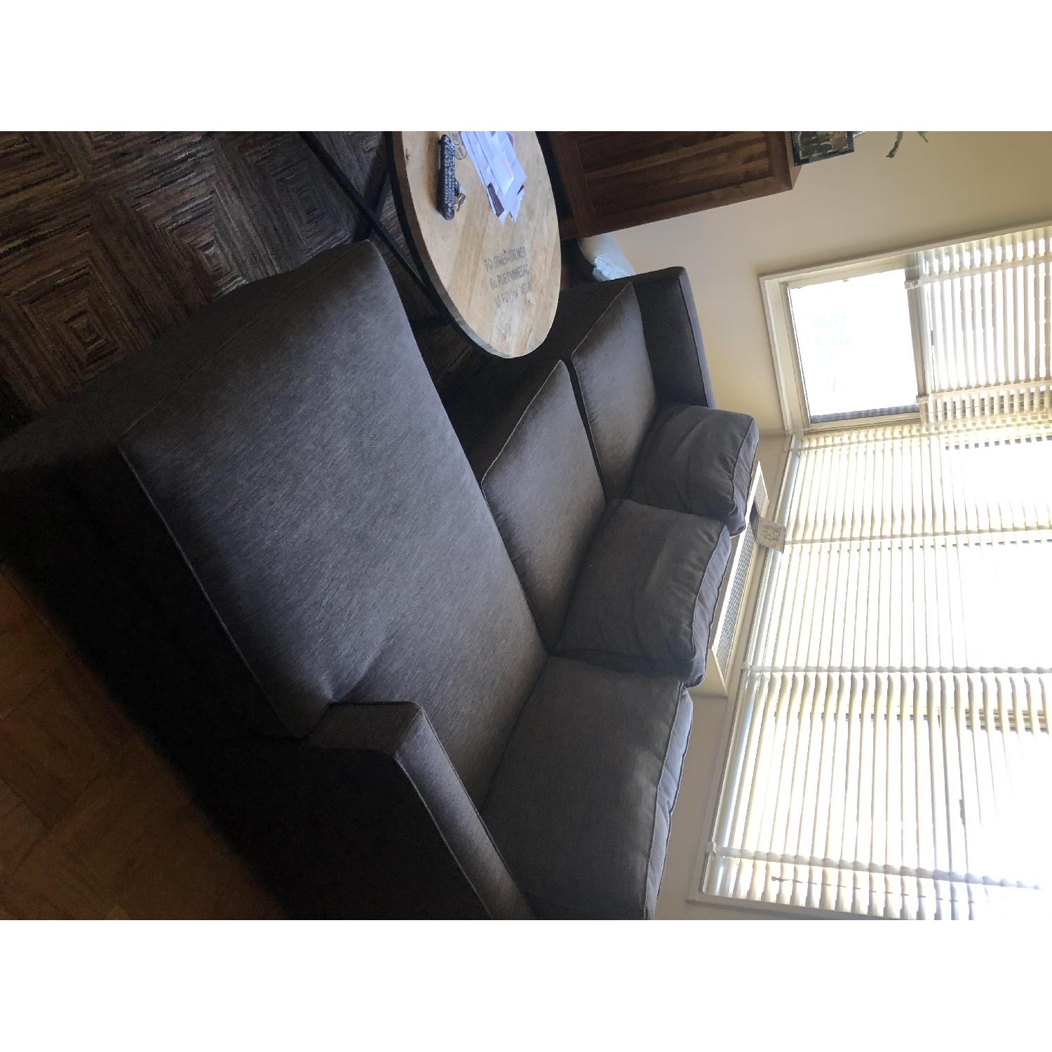 Crate & Barrel 2-Piece Sectional Sofa in Dark Grey - image-4