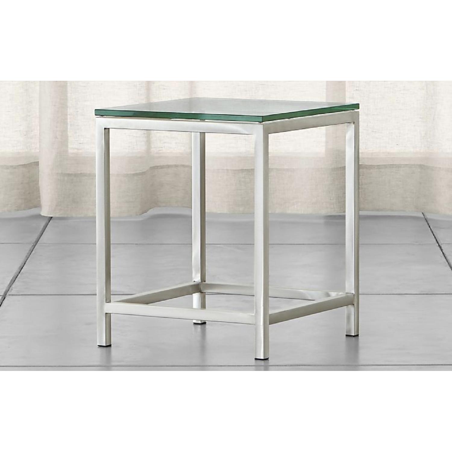 Crate & Barrel Era Glass Side Table - image-5