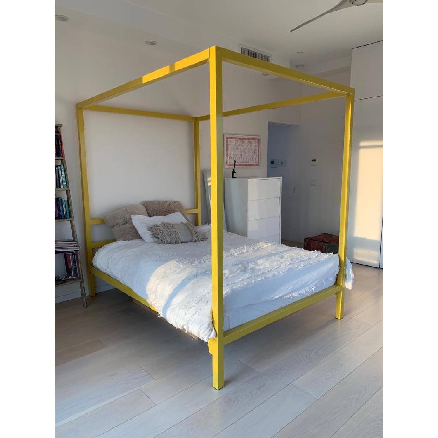 Room & Board 4 Poster Yellow Queen Size Bed - image-2