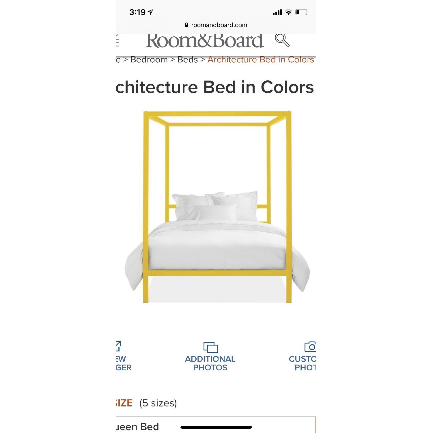 Room & Board 4 Poster Yellow Queen Size Bed - image-4