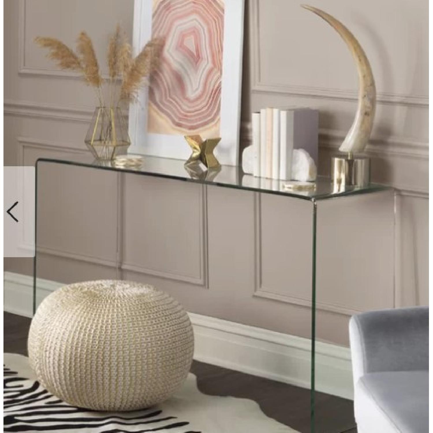 Glass Waterfall Console Table - image-2