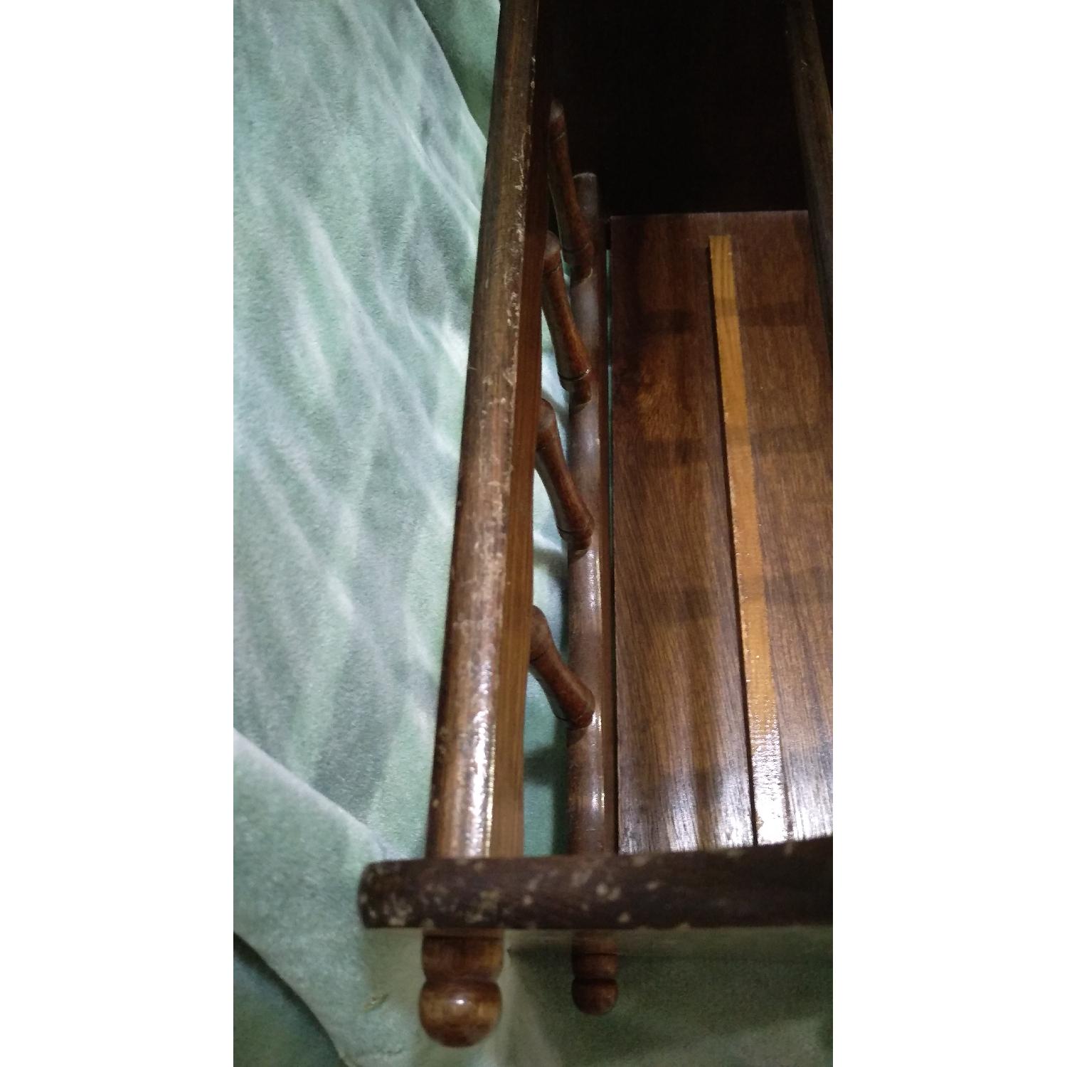 Federal Style Oak Wood Magazine Rack - image-6