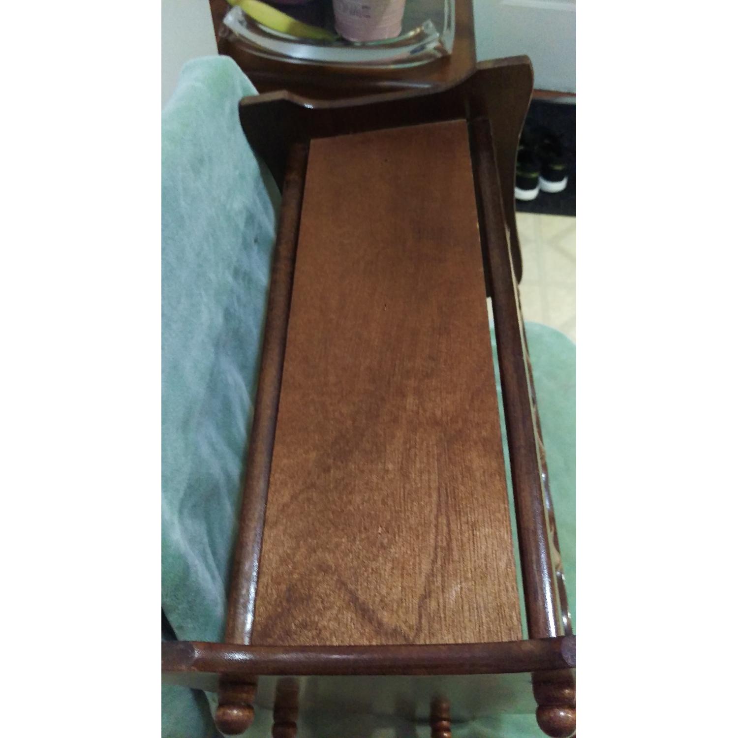 Federal Style Oak Wood Magazine Rack - image-9