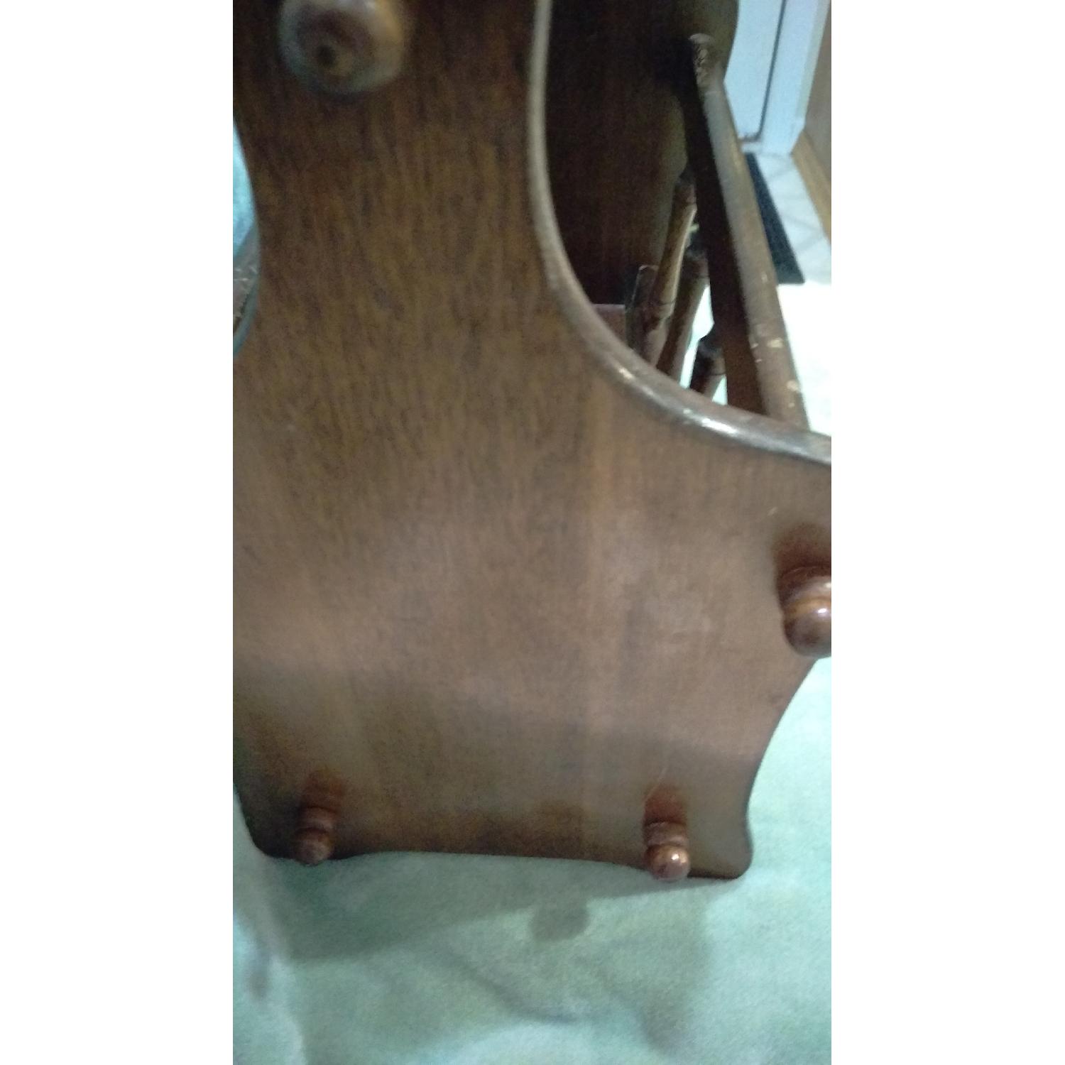 Federal Style Oak Wood Magazine Rack - image-10