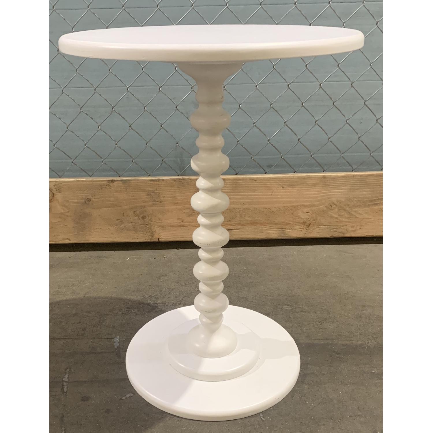 Palm Springs White Spindle Side Table - image-1