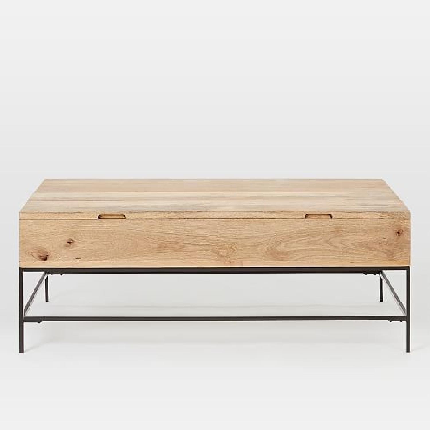 West Elm Industrial Storage PopUp Large Coffee Table AptDeco