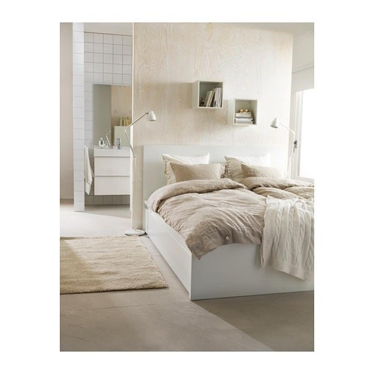 Ikea Malm White Full Bed w/ Storage Drawers - image-1