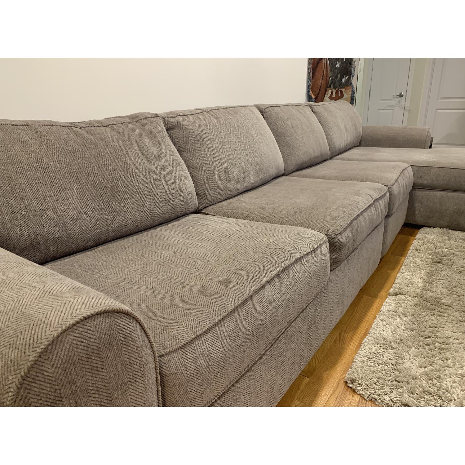 Beige Fabric 3-Piece Sectional Sofa - image-2