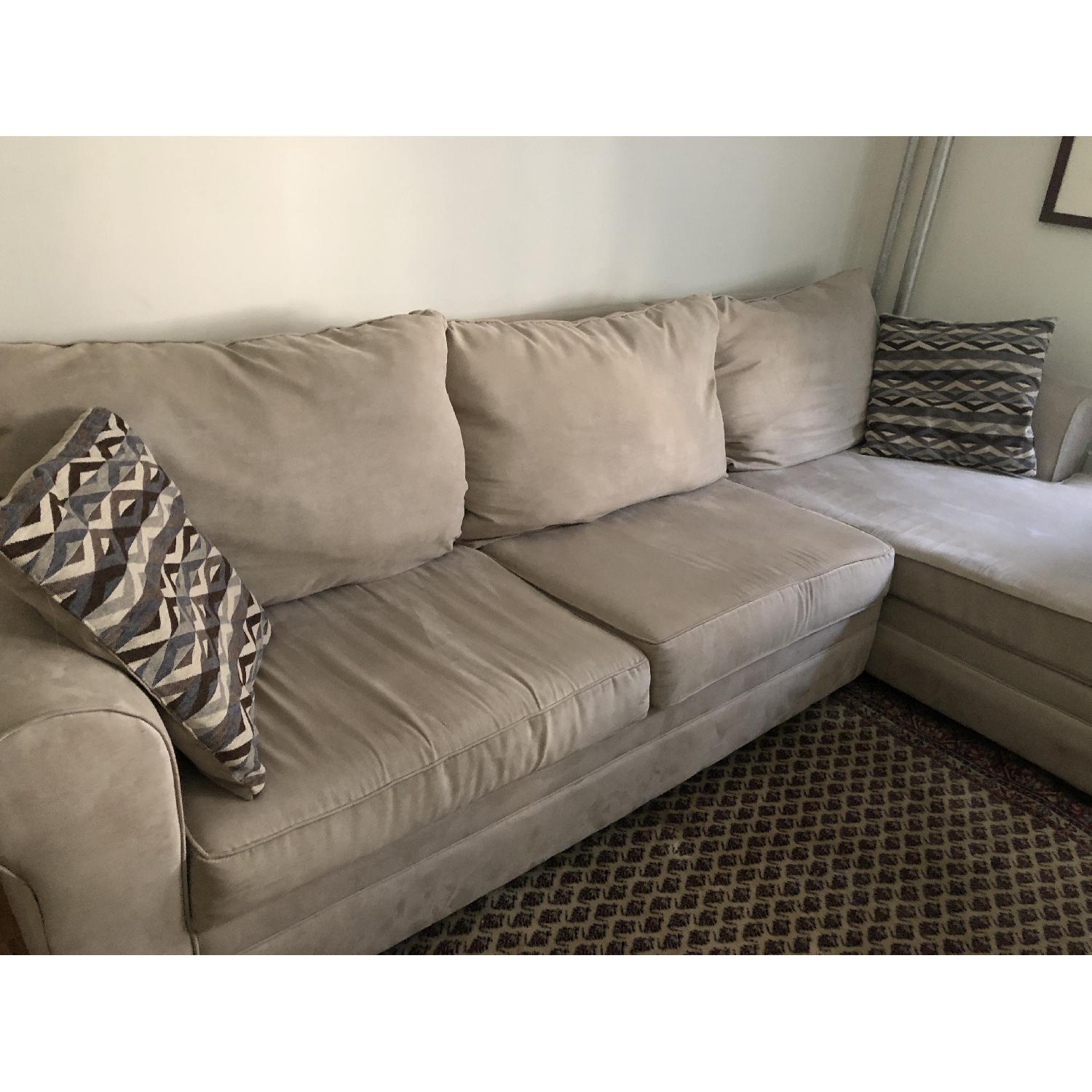 Bob's Venus Beige 2Piece Sectional Sofa AptDeco