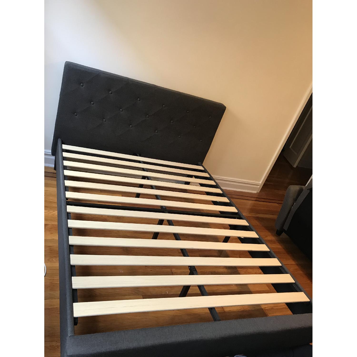 Zinus Upholstered Diamond Stitched Platform Queen Bed Frame - image-2