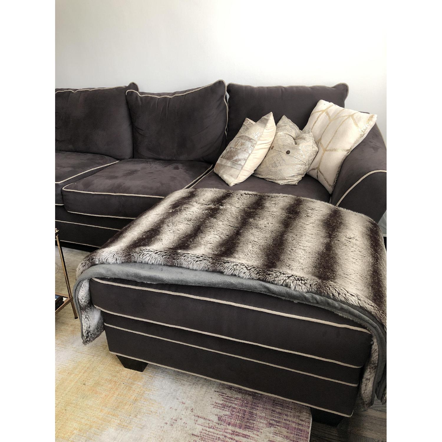 Raymour & Flanigan 3 Piece Sectional Sofa - image-3