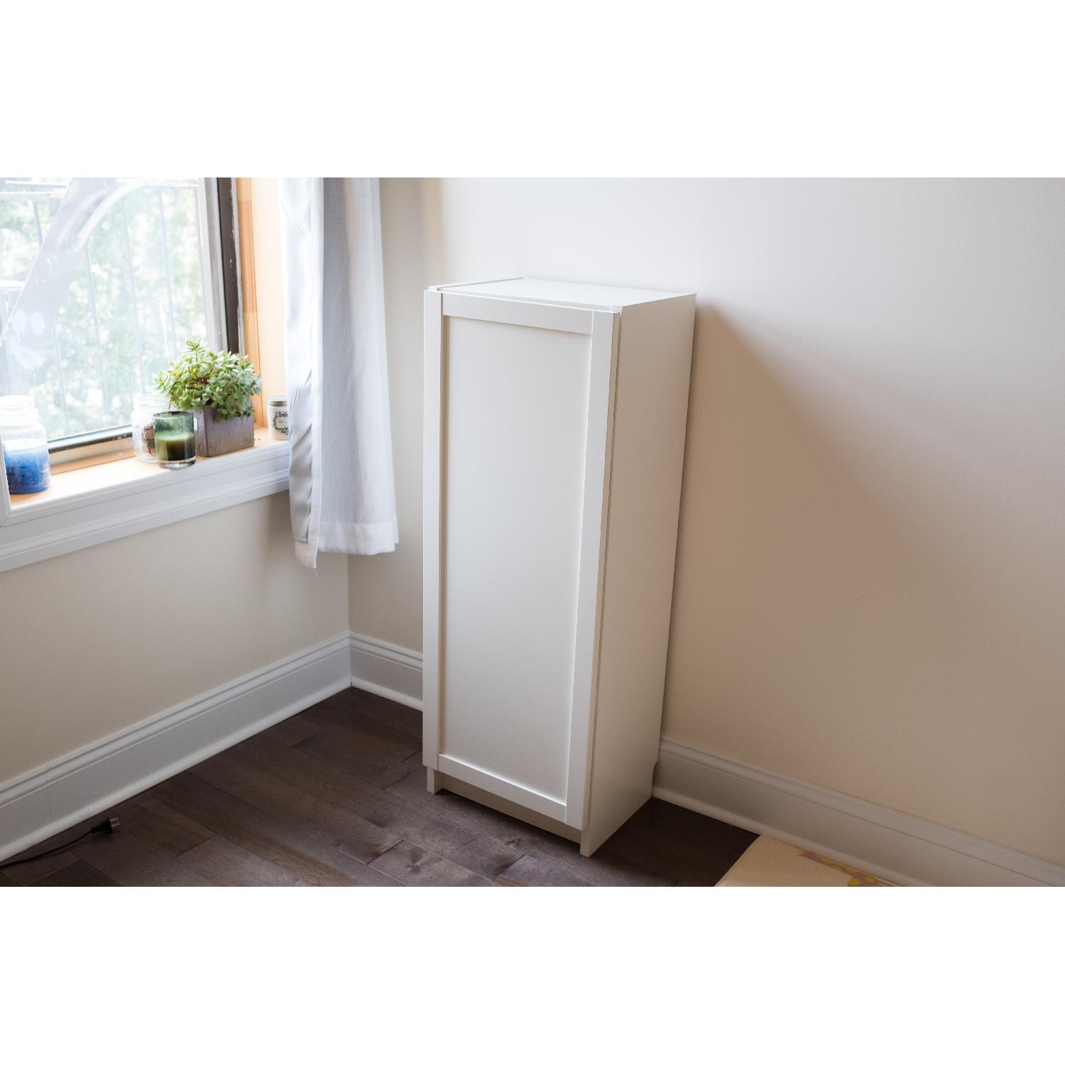 Ikea Billy Olsbo White Bookcase AptDeco