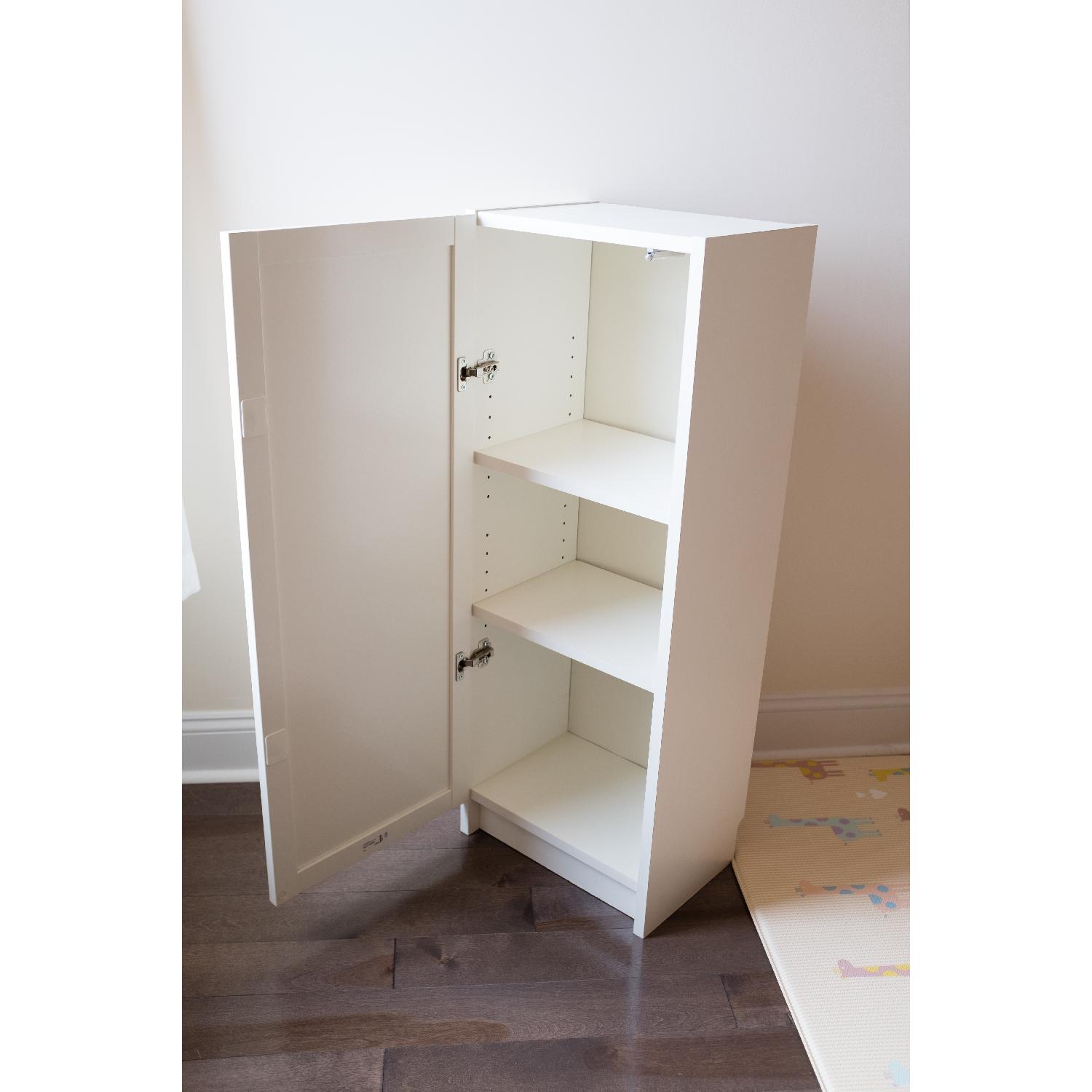 Ikea Billy Olsbo White Bookcase AptDeco