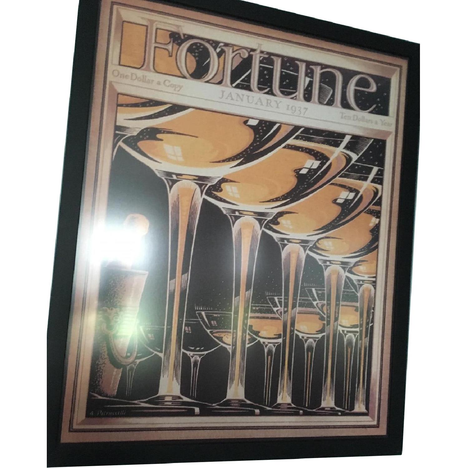 Fortune Magazine Cover Framed Poster - Champagne - image-0