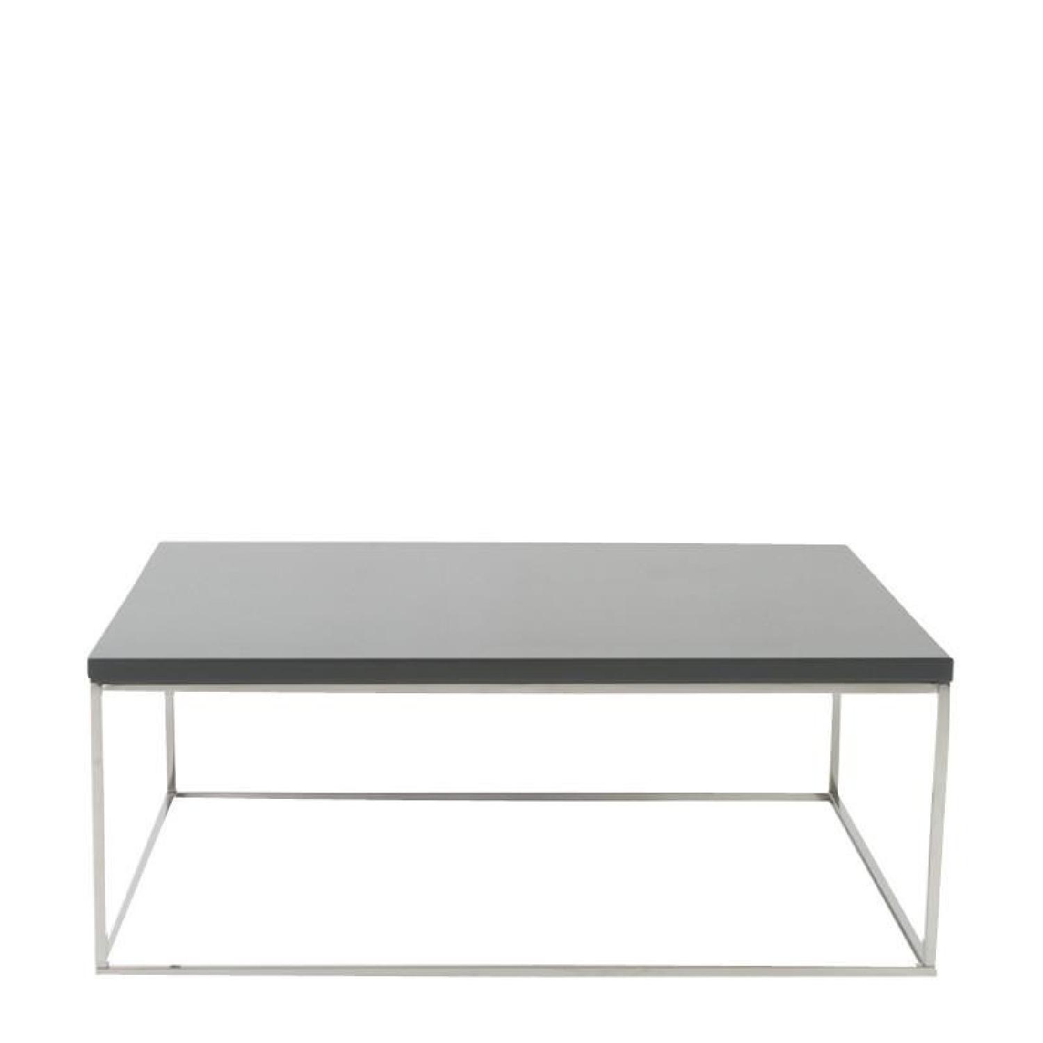 Grey Contemporary Lacquer Coffee Table AptDeco