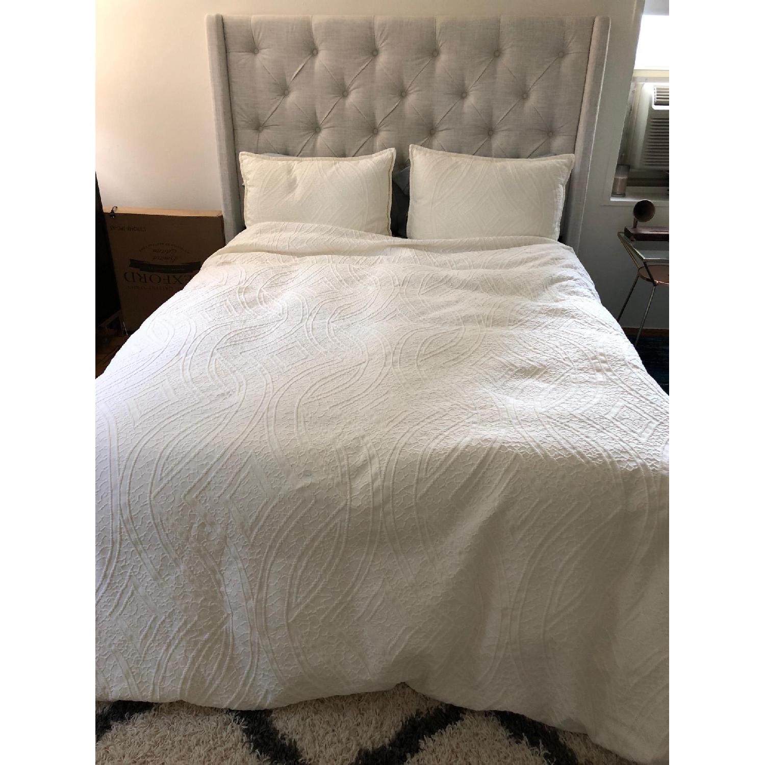 Upholstered Wingback Headboard - image-1