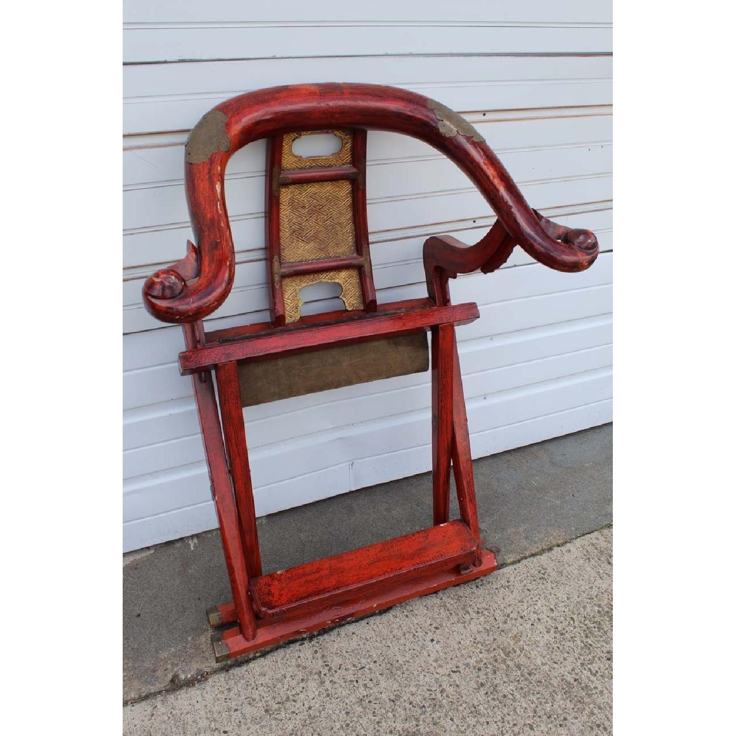 ご売約品・Antique ロングチェア赤 中国 清時代 AsiaWeek ご売約品