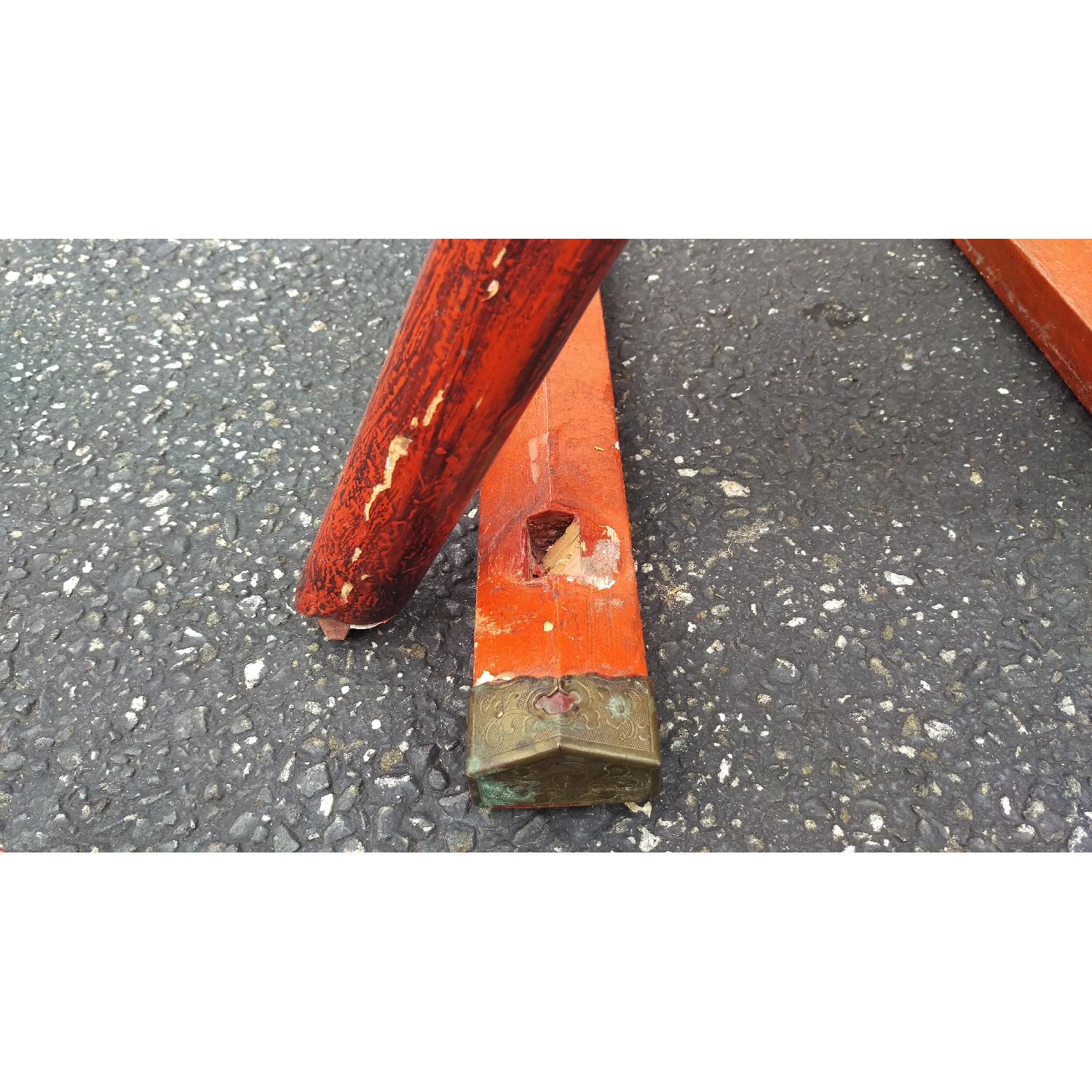 Antique Circa 19th C Red Lacquer Chinese Folding Chair - image-10