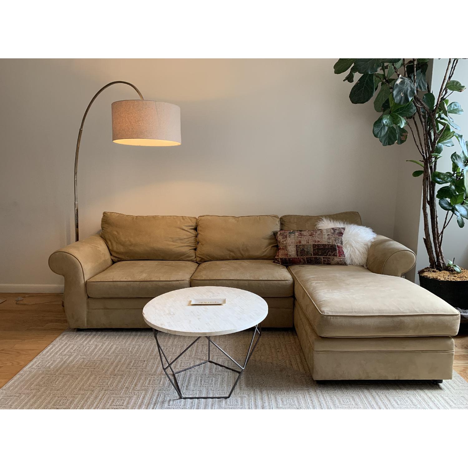 Pottery Barn Pearce Sleeper Sectional Sofa W Chaise For Sale On