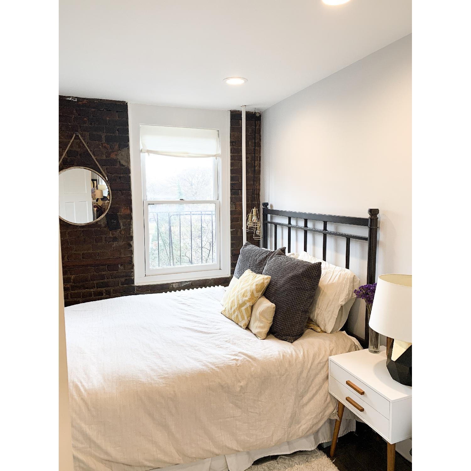 Crate & Barrel Wrought Iron Queen Size Bed Frame - image-3