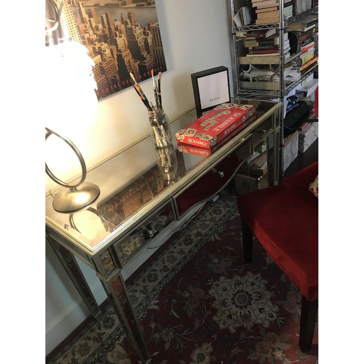 Pier 1 Silver Mirrored Desk - image-2