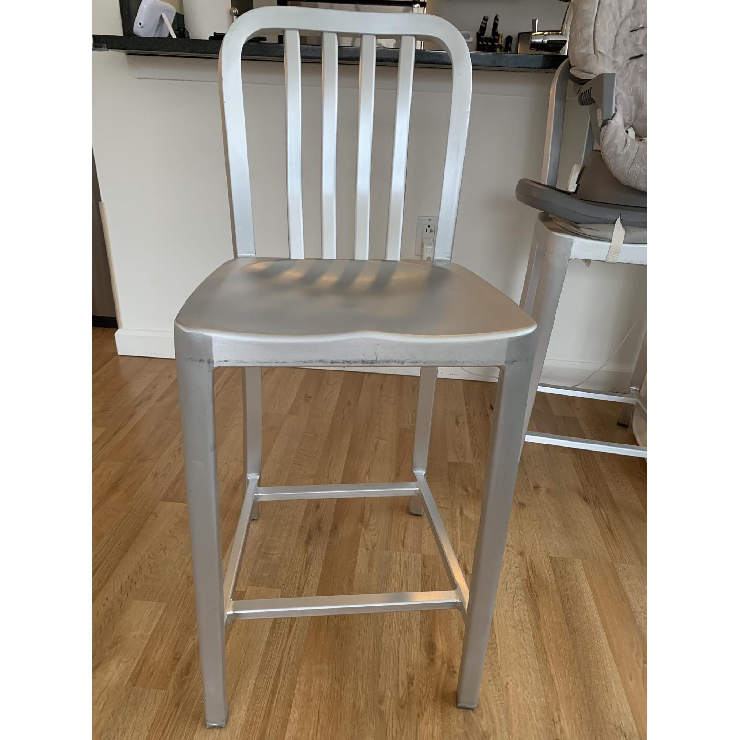 Crate & Barrel Delta Aluminum Stool AptDeco